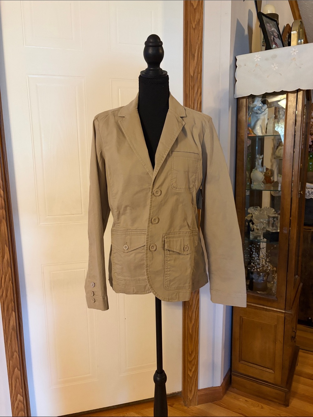 Eddie Bauer tan Casual Cotton Blazer Jacket